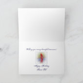 Gelukkige Verjaardag Geheime vriend - Rode Kardina Kaart (Binnen)