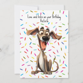 Gelukkige Verjaardag 🐶gek 🤪 whippet Feestdagenkaart