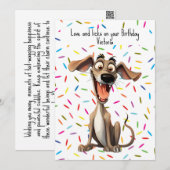 Gelukkige Verjaardag 🐶gek 🤪 whippet Feestdagenkaart (Voorkant / Achterkant)