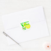 Gelukkige Verjaardag Gele Citroen Ronde Sticker (Envelop)