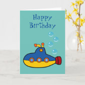 Gelukkige Verjaardag - Gele en Blauwe Speelgoed On Kaart (Gele Bloem)