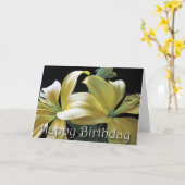 Gelukkige Verjaardag Gele Lelie Bloem Kaart (Gele Bloem)