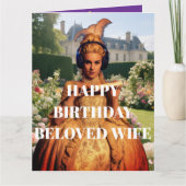 Gelukkige verjaardag geliefde vrouw kaart (Voorkant)