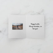 GELUKKIGE VERJAARDAG, GELUKKIGE REIZIGER KAART (Binnen)