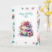 Gelukkige verjaardag gepersonaliseerd | Shabby Chi Kaart (Gele Bloem)