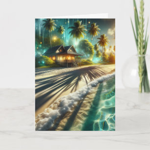 Gelukkige Verjaardag Gepersonaliseerde Beach House Kaart