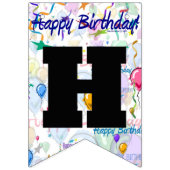 Gelukkige Verjaardag Gepersonaliseerde Bunting Fla Vlaggetjes (Tweede vlag)