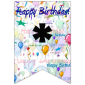 Gelukkige Verjaardag Gepersonaliseerde Bunting Fla Vlaggetjes (Eerste vlag)