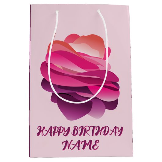 Gelukkige verjaardag gepersonaliseerde cadeautas (Voorkant)