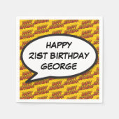 GELUKKIGE VERJAARDAG Gepersonaliseerde Fun Speech Servetten (Voorkant)