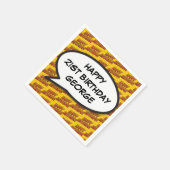 GELUKKIGE VERJAARDAG Gepersonaliseerde Fun Speech  Servetten (Hoek)