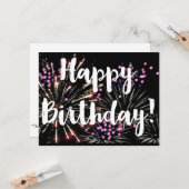 Gelukkige verjaardag Gepersonaliseerde hand geschr Kaart (Voorkant / Achterkant in situ)