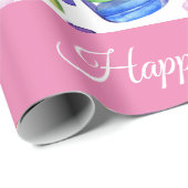 Gelukkige Verjaardag Gepersonaliseerde Macaron Cup Cadeaupapier (Rol Hoek)