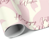 Gelukkige Verjaardag Gepersonaliseerde Naam Verpak Cadeaupapier (Rol Hoek)