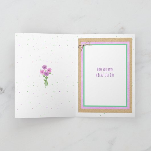 Gelukkige Verjaardag Gepersonaliseerde Waterverf B Kaart (Binnen)