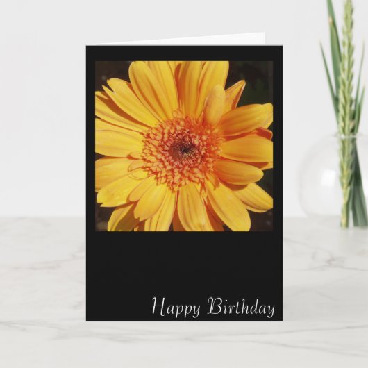 Gelukkige Verjaardag Gerbera Kaart (Voorkant)