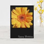 Gelukkige Verjaardag Gerbera Kaart (Gele Bloem)