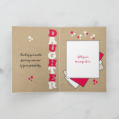 Gelukkige Verjaardag geweldig Dochter rood rustiek Kaart (Binnen)