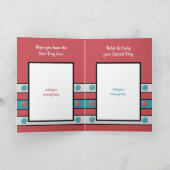 Gelukkige Verjaardag geweldig Stepbrother rood Kaart (Binnen)