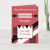 Gelukkige Verjaardag geweldige kleinzoon rood Kaart (Voorkant)