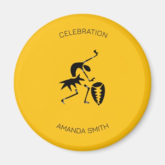 Gelukkige Verjaardag, Geweldige silhouettendanser Magneet (Voorkant)