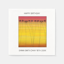 Gelukkige verjaardag, Geweldige tropische zonsonde Servet