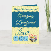 Gelukkige verjaardag geweldige vriend vogels blauw kaart (Voorkant)