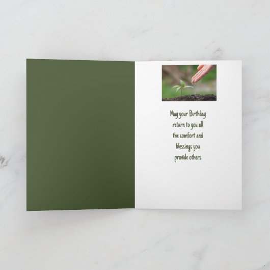 Gelukkige verjaardag geweldige zorgverlener kaart (Binnen)