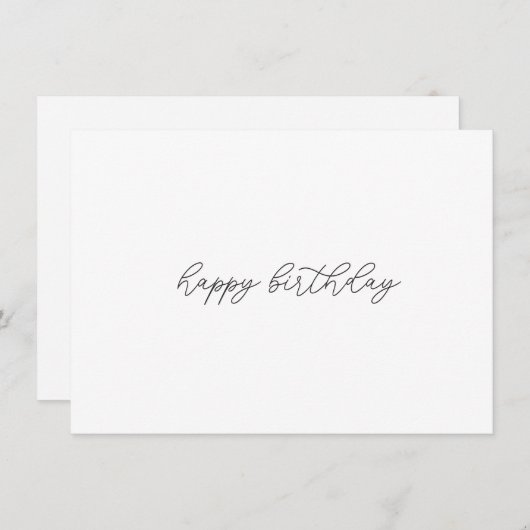 Gelukkige Verjaardag Gewoon Bedankkaart (Voorkant / Achterkant)