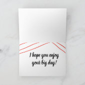 Gelukkige verjaardag gezichtloos rood haar bedankkaart (Binnen)