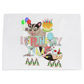 Gelukkige Verjaardag Gift Bag Possum Cake Groot Cadeauzakje (Voorkant)