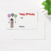 Gelukkige Verjaardag, Gift label Visitekaartje (Bureau)