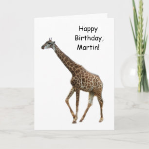 Gelukkige verjaardag Giraffe Kaart