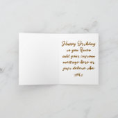 Gelukkige verjaardag giraffe volkskunst foldet kaa bedankkaart (Binnen)