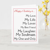 Gelukkige Verjaardag girlfriend.boyfriend, vrouw, Kaart (Gele Bloem)