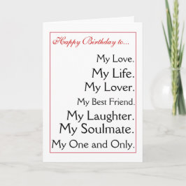 Gelukkige Verjaardag girlfriend.boyfriend, vrouw, Kaart