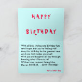 Gelukkige Verjaardag - Gladys/Steenkool Kaart (Binnen)