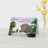 Gelukkige Verjaardag - Gladys/Steenkool Kaart (Gele Bloem)