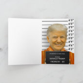 Gelukkige Verjaardag Glimlach Trump Mugshot Moron  Kaart (Binnen)