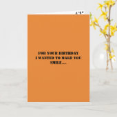 Gelukkige Verjaardag Glimlach Trump Mugshot Moron  Kaart (Gele Bloem)