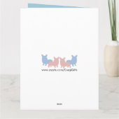 Gelukkige verjaardag glimlachend Corgi Kaart (Achterkant)