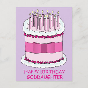Gelukkige Verjaardag Godfather Taart en Kaarsen Briefkaart