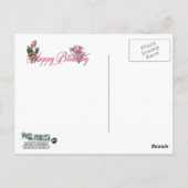 Gelukkige Verjaardag - Golden Retriever - Mickey Briefkaart (Achterkant)