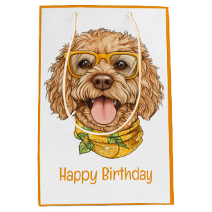 Gelukkige verjaardag Goldendoodle Hond Zonnebril S Medium Cadeauzakje
