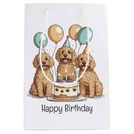 Gelukkige Verjaardag Goldendoodle Honden Medium Cadeauzakje