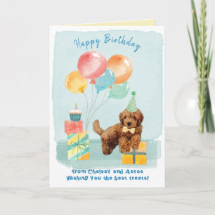 Gelukkige Verjaardag Goldendoodle Puppy Verjaardag Kaart