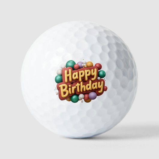 gelukkige verjaardag golfballen (Voorkant)