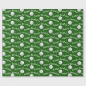 Gelukkige Verjaardag golfballen Cadeaupapier (Vlak)