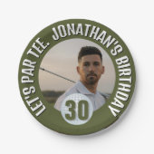 Gelukkige verjaardag, Golflegende Papieren Bordje (Voorkant)