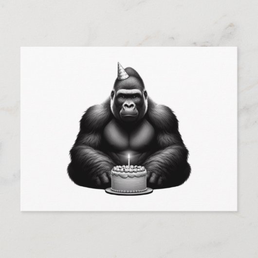Gelukkige verjaardag Gorilla Briefkaart (Voorkant)